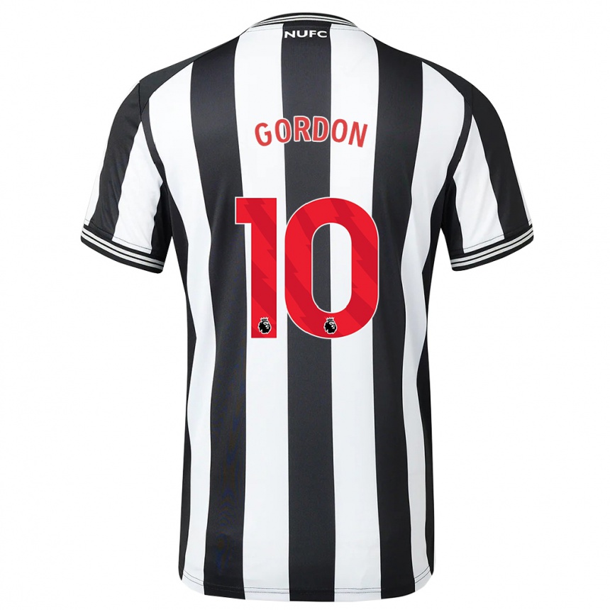 Hombre Fútbol Camiseta Anthony Gordon #10 Blanco Negro 1ª Equipación 2023/24 México