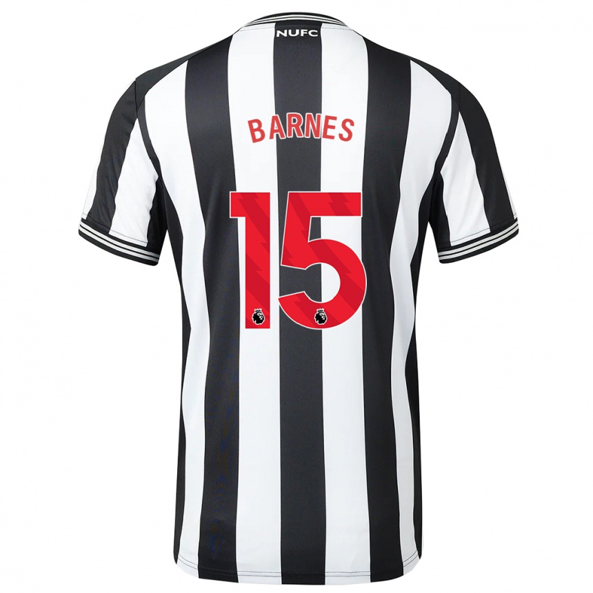 Hombre Fútbol Camiseta Harvey Barnes #15 Blanco Negro 1ª Equipación 2023/24 México
