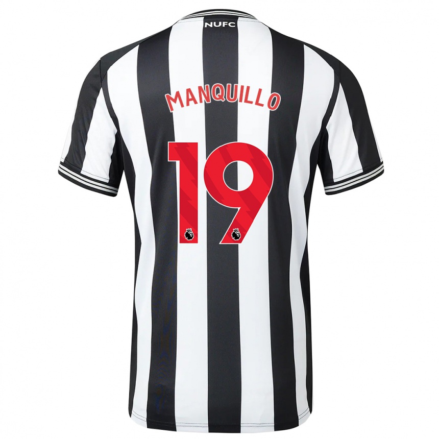 Hombre Fútbol Camiseta Javier Manquillo #19 Blanco Negro 1ª Equipación 2023/24 México