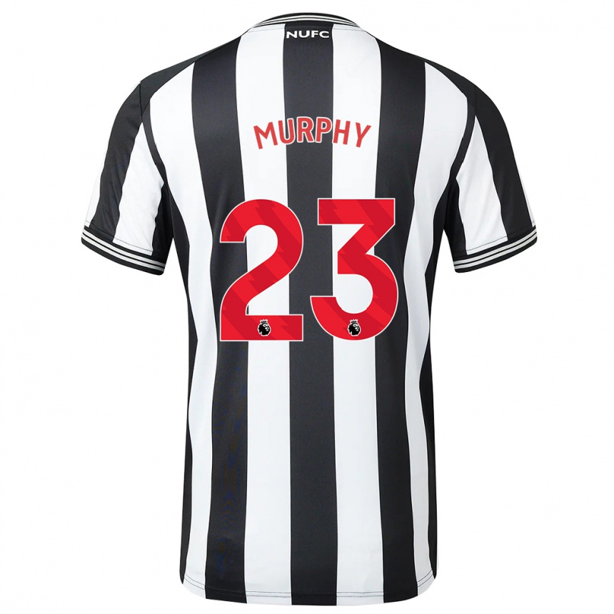 Hombre Fútbol Camiseta Jacob Murphy #23 Blanco Negro 1ª Equipación 2023/24 México