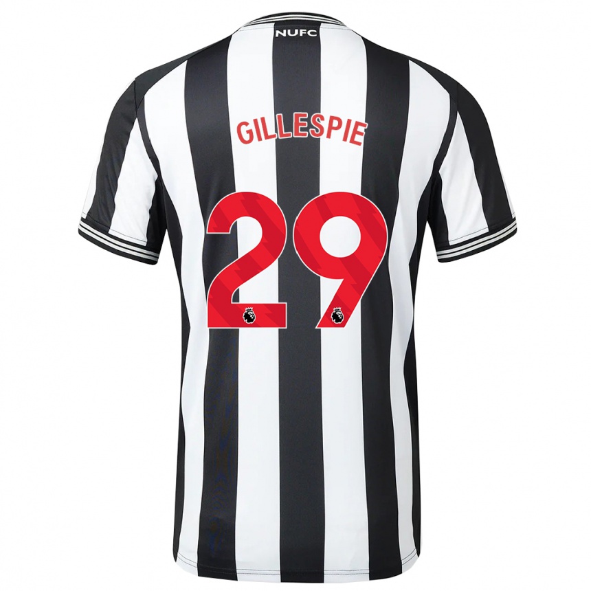 Hombre Fútbol Camiseta Mark Gillespie #29 Blanco Negro 1ª Equipación 2023/24 México