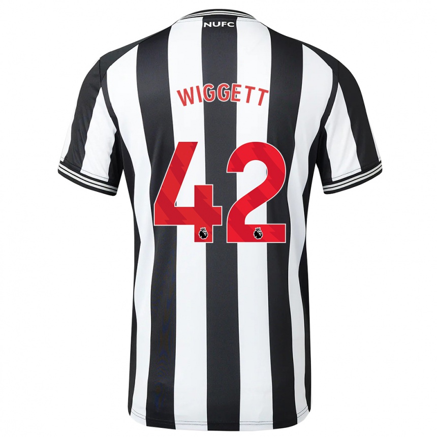 Hombre Fútbol Camiseta Charlie Wiggett #42 Blanco Negro 1ª Equipación 2023/24 México