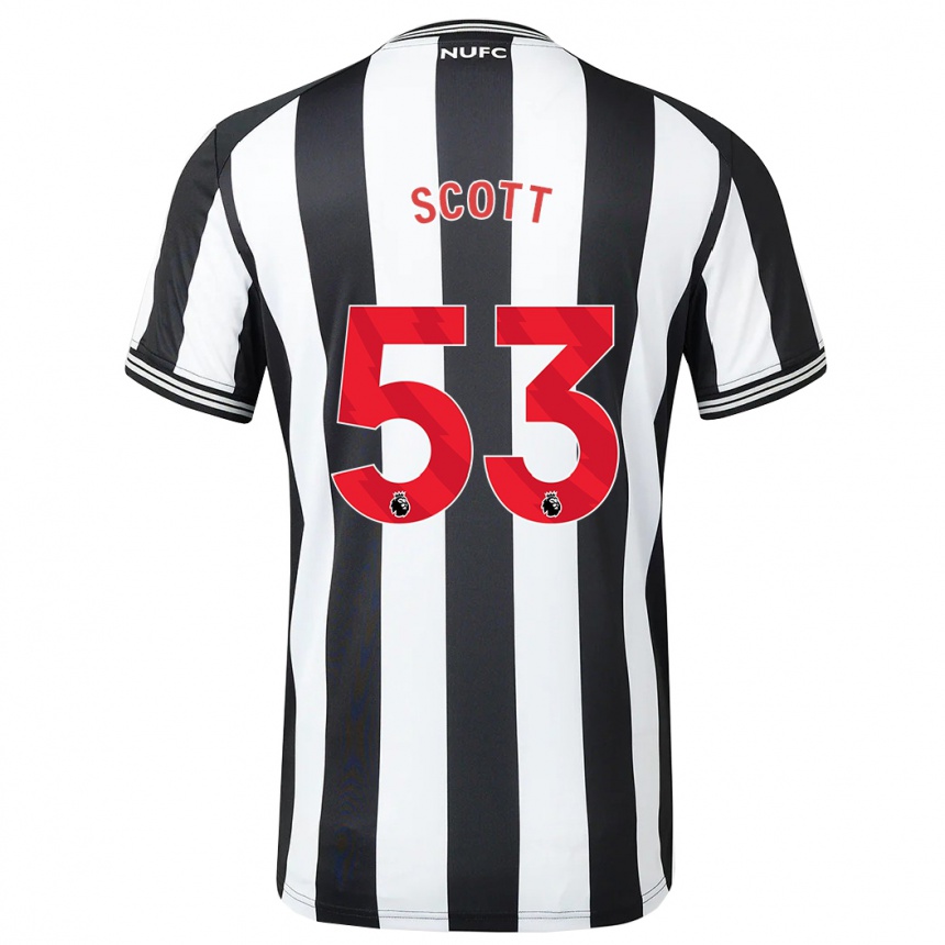 Hombre Fútbol Camiseta Joshua Scott #53 Blanco Negro 1ª Equipación 2023/24 México