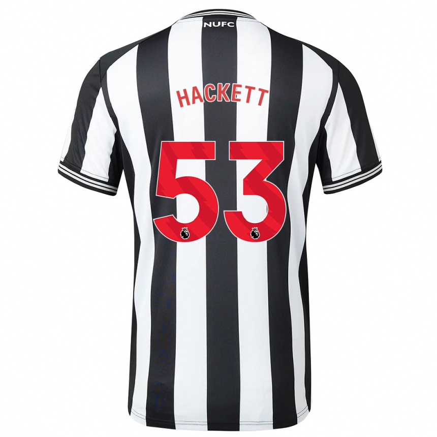 Hombre Fútbol Camiseta Jordan Hackett #53 Blanco Negro 1ª Equipación 2023/24 México