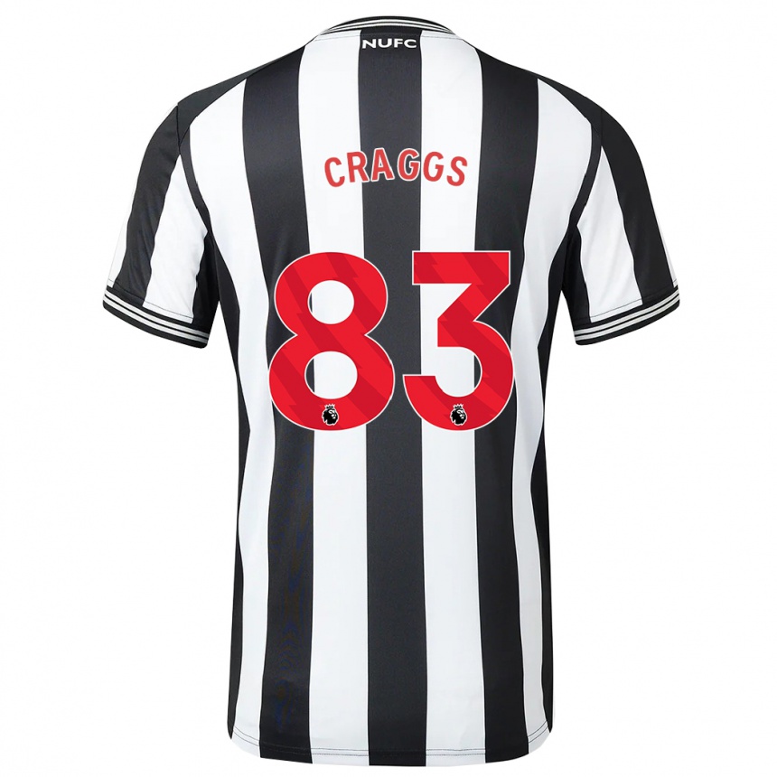 Hombre Fútbol Camiseta Luke Craggs #83 Blanco Negro 1ª Equipación 2023/24 México