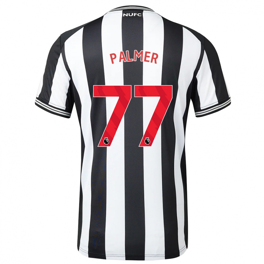 Hombre Fútbol Camiseta Darren Palmer #77 Blanco Negro 1ª Equipación 2023/24 México