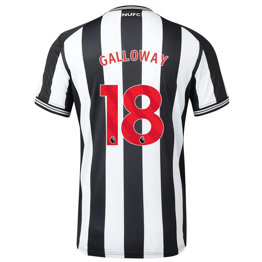 Hombre Fútbol Camiseta Bridget Galloway #18 Blanco Negro 1ª Equipación 2023/24 México