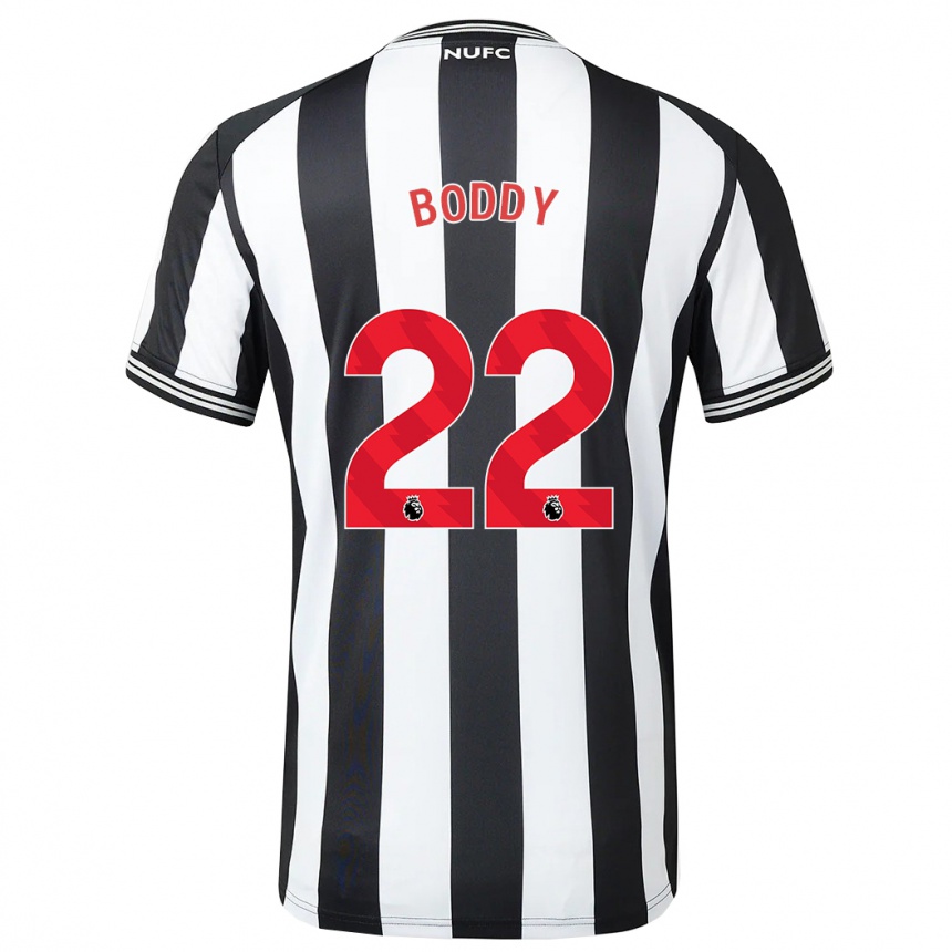 Hombre Fútbol Camiseta Elysia Boddy #22 Blanco Negro 1ª Equipación 2023/24 México