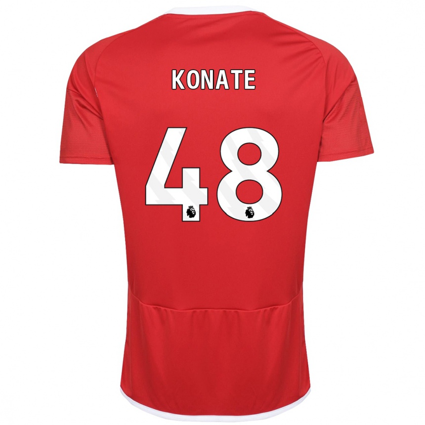 Hombre Fútbol Camiseta Ateef Konaté #48 Rojo 1ª Equipación 2023/24 México