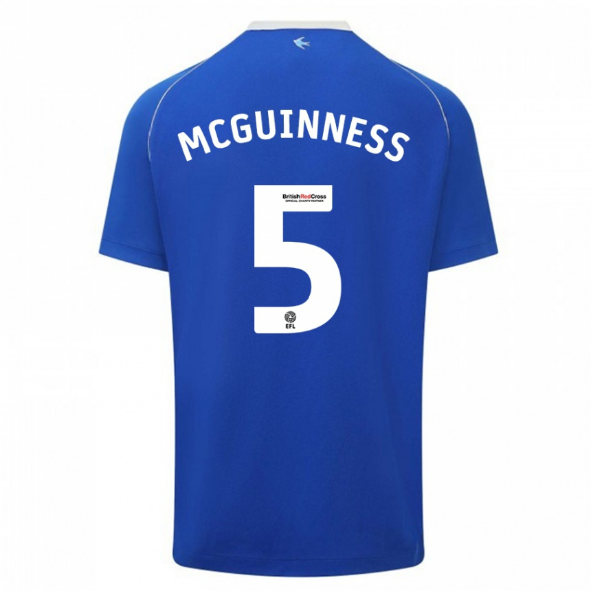 Hombre Fútbol Camiseta Mark Mcguinness #5 Azul 1ª Equipación 2023/24 México