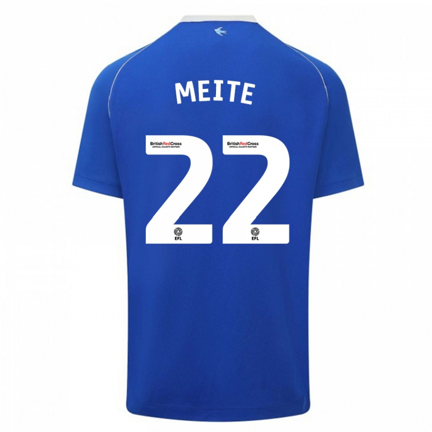 Hombre Fútbol Camiseta Yakou Méïté #22 Azul 1ª Equipación 2023/24 México