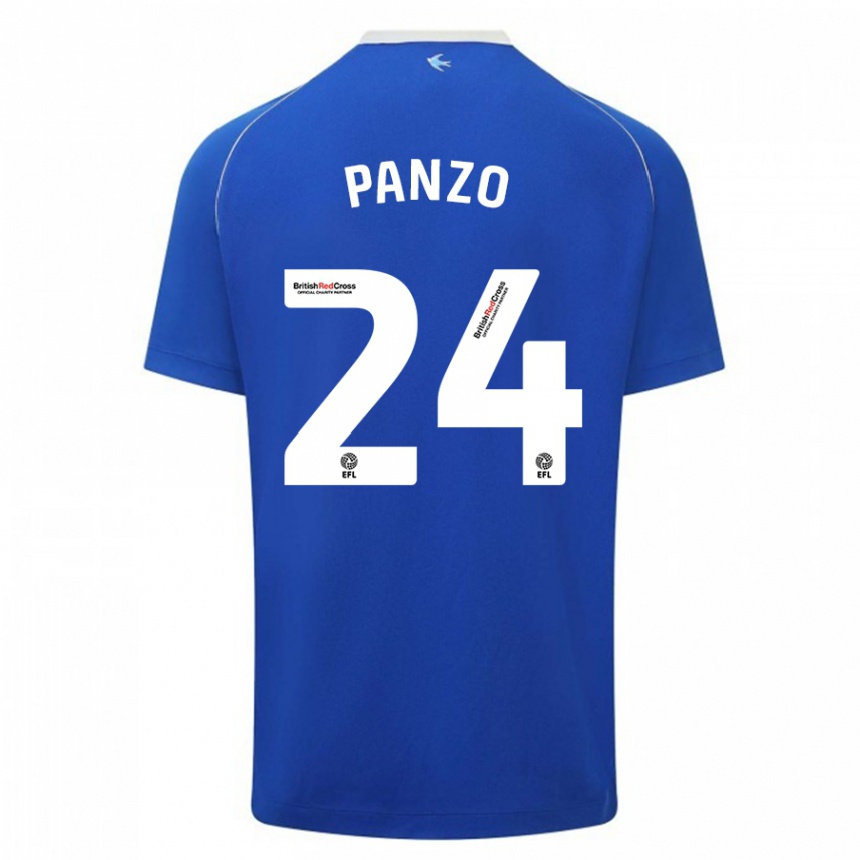 Hombre Fútbol Camiseta Jonathan Panzo #24 Azul 1ª Equipación 2023/24 México