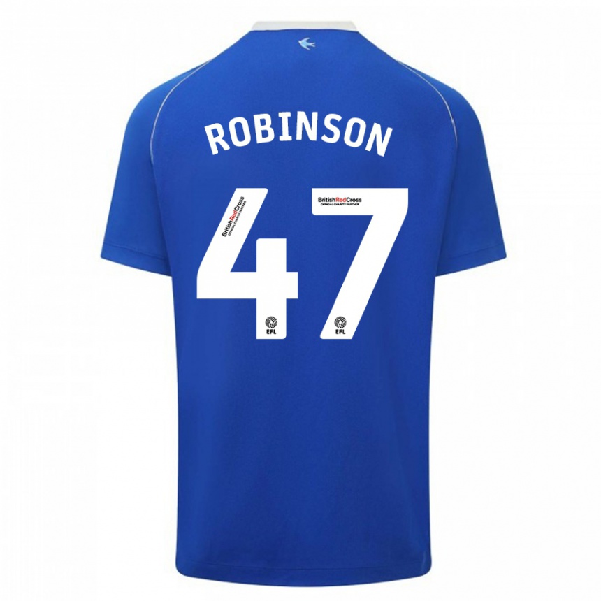 Hombre Fútbol Camiseta Callum Robinson #47 Azul 1ª Equipación 2023/24 México