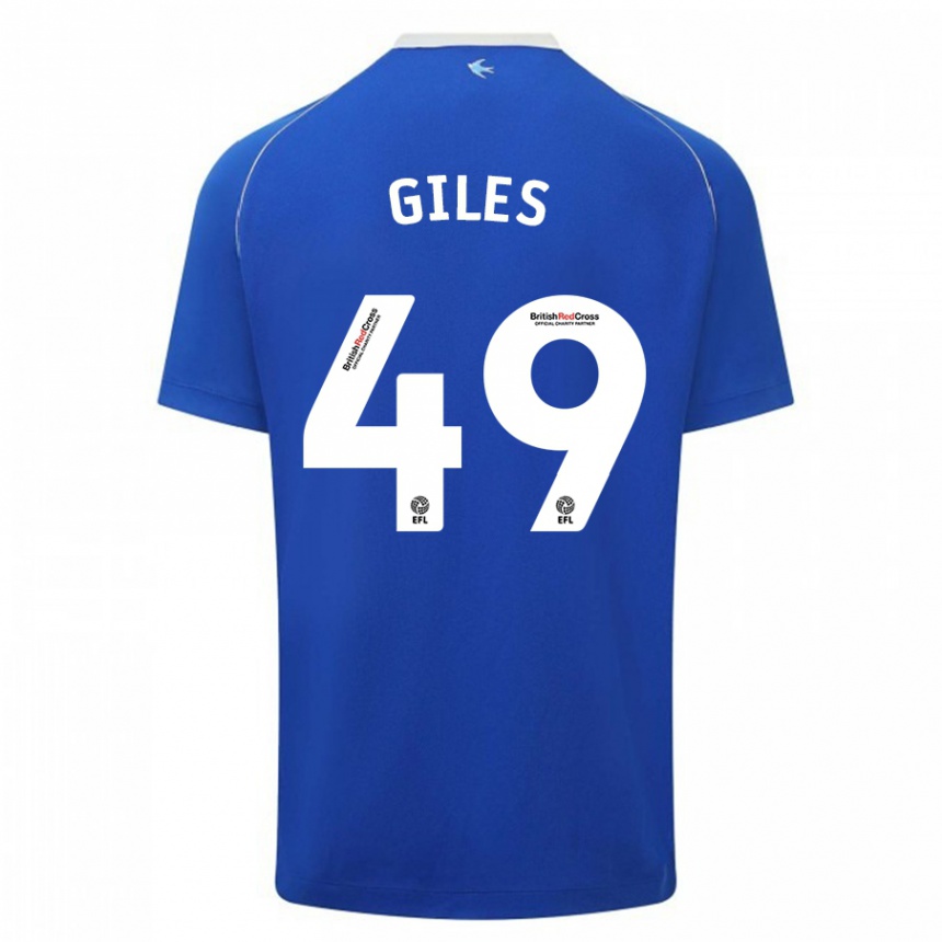 Hombre Fútbol Camiseta Luey Giles #49 Azul 1ª Equipación 2023/24 México