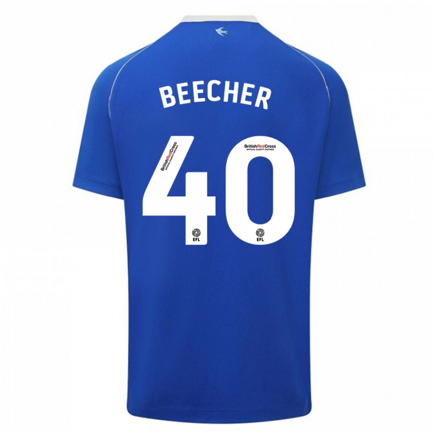 Hombre Fútbol Camiseta Josh Beecher #40 Azul 1ª Equipación 2023/24 México