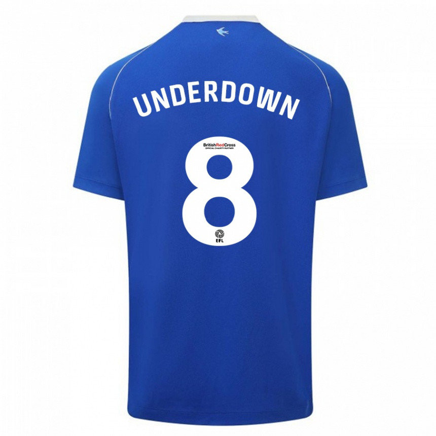 Hombre Fútbol Camiseta Kanisha Underdown #8 Azul 1ª Equipación 2023/24 México