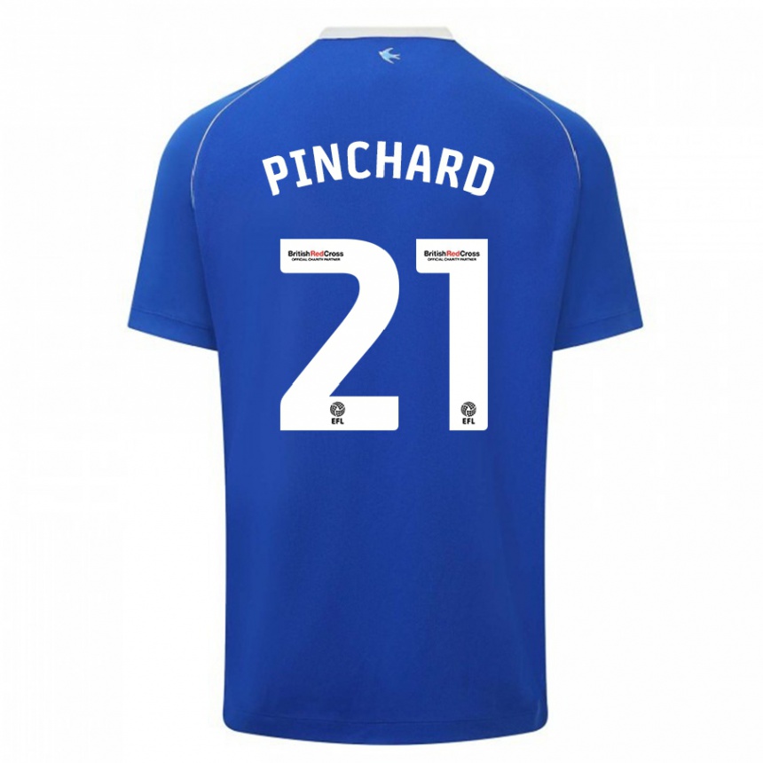 Hombre Fútbol Camiseta Cerys Pinchard #21 Azul 1ª Equipación 2023/24 México