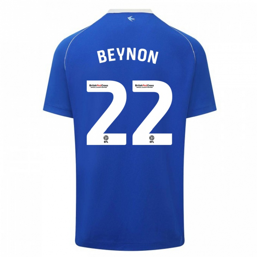 Hombre Fútbol Camiseta Emma Beynon #22 Azul 1ª Equipación 2023/24 México