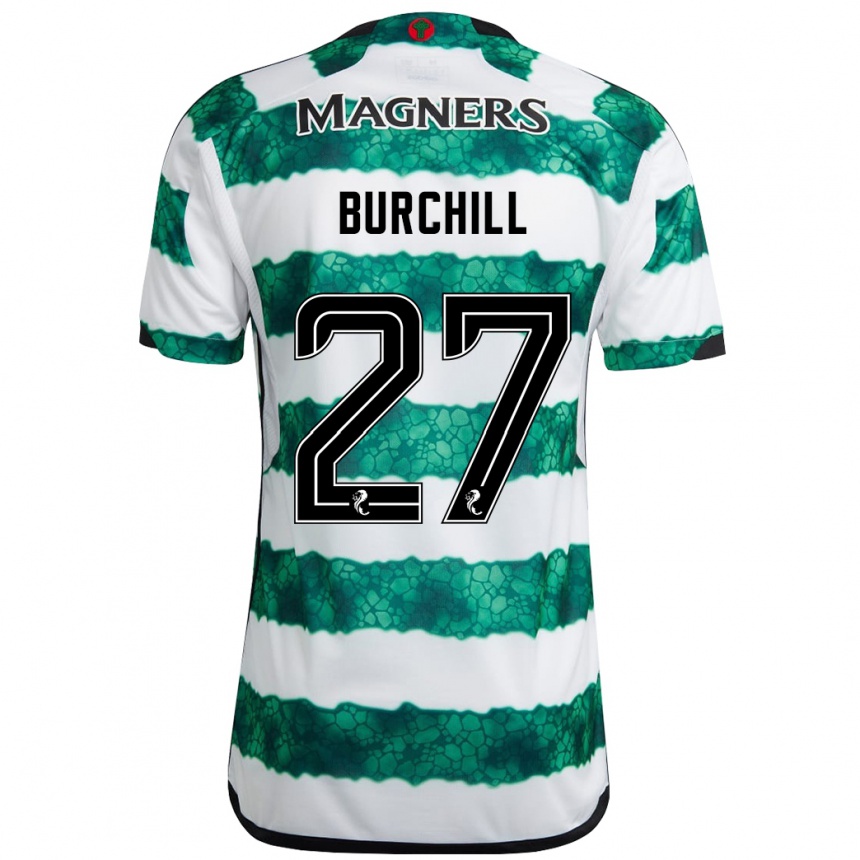 Hombre Fútbol Camiseta Tiree Burchill #27 Verde 1ª Equipación 2023/24 México