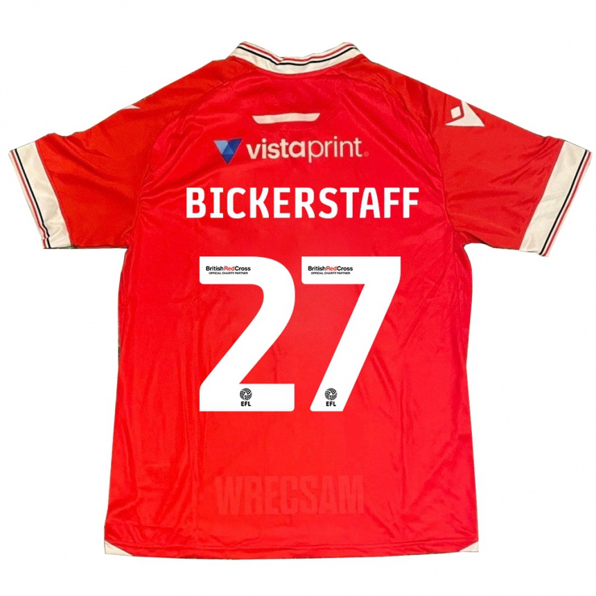 Hombre Fútbol Camiseta Jake Bickerstaff #27 Rojo 1ª Equipación 2023/24 México