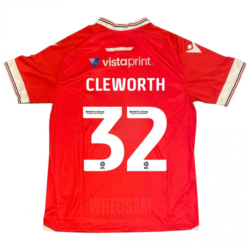 Hombre Fútbol Camiseta Max Cleworth #32 Rojo 1ª Equipación 2023/24 México