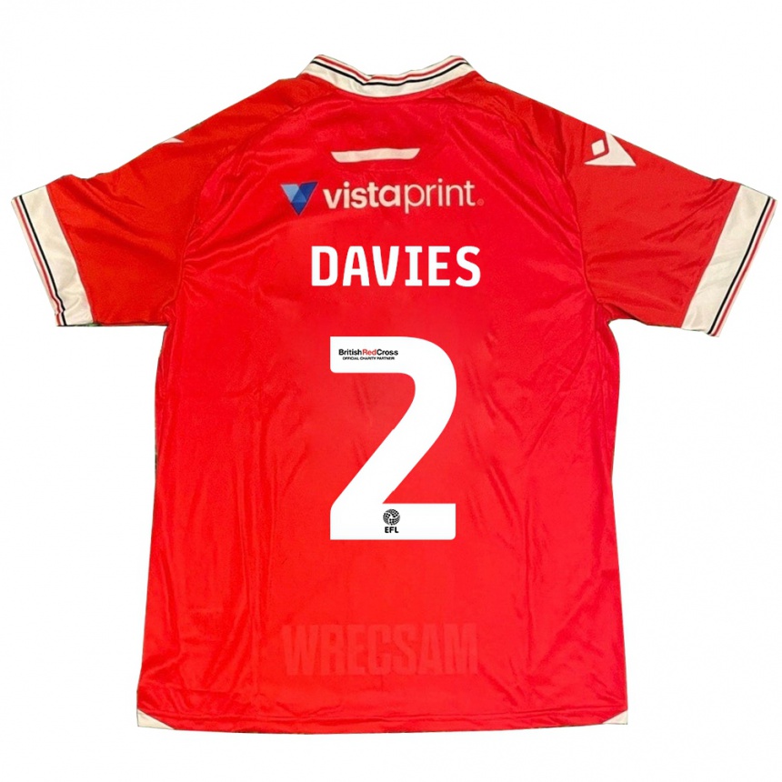 Hombre Fútbol Camiseta Phoebe Davies #2 Rojo 1ª Equipación 2023/24 México