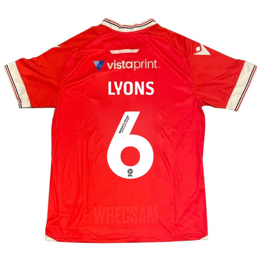 Hombre Fútbol Camiseta Lauryn Lyons #6 Rojo 1ª Equipación 2023/24 México
