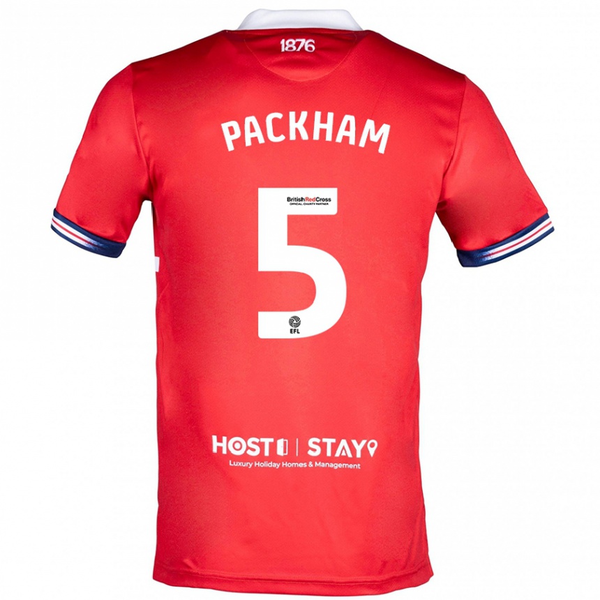 Hombre Fútbol Camiseta Ellen Packham #5 Rojo 1ª Equipación 2023/24 México