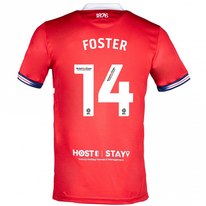 Hombre Fútbol Camiseta Emma Foster #14 Rojo 1ª Equipación 2023/24 México