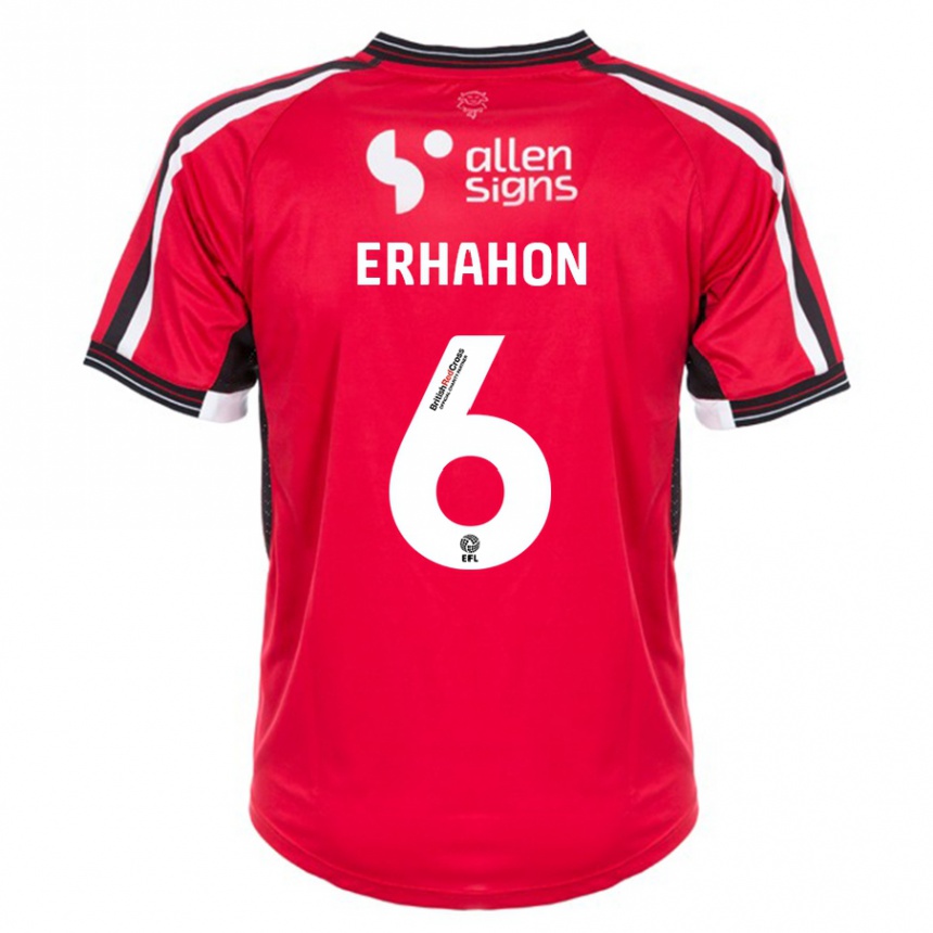 Hombre Fútbol Camiseta Ethan Erhahon #6 Rojo 1ª Equipación 2023/24 México