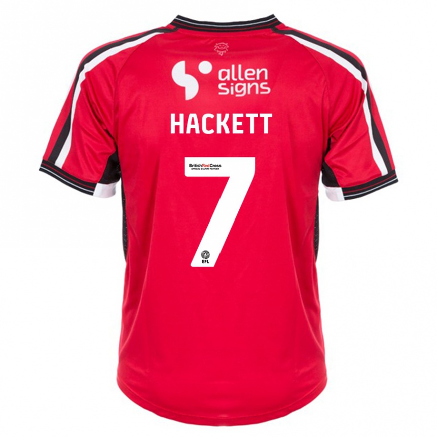 Hombre Fútbol Camiseta Reeco Hackett #7 Rojo 1ª Equipación 2023/24 México