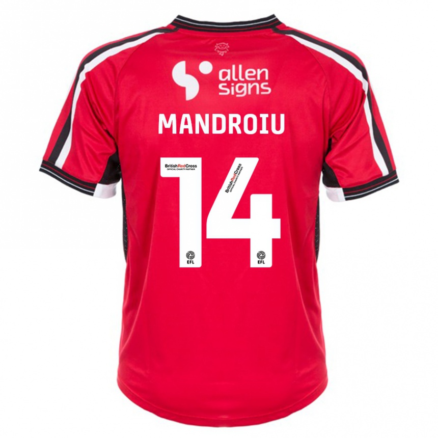 Hombre Fútbol Camiseta Daniel Mandroiu #14 Rojo 1ª Equipación 2023/24 México