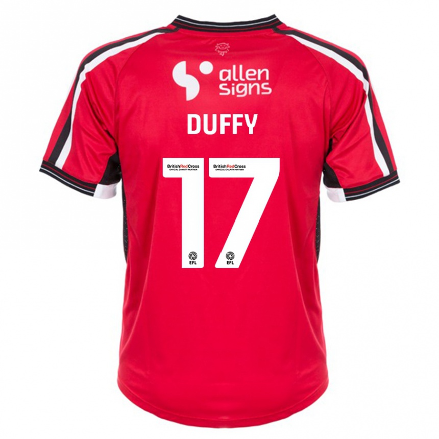 Hombre Fútbol Camiseta Dylan Duffy #17 Rojo 1ª Equipación 2023/24 México
