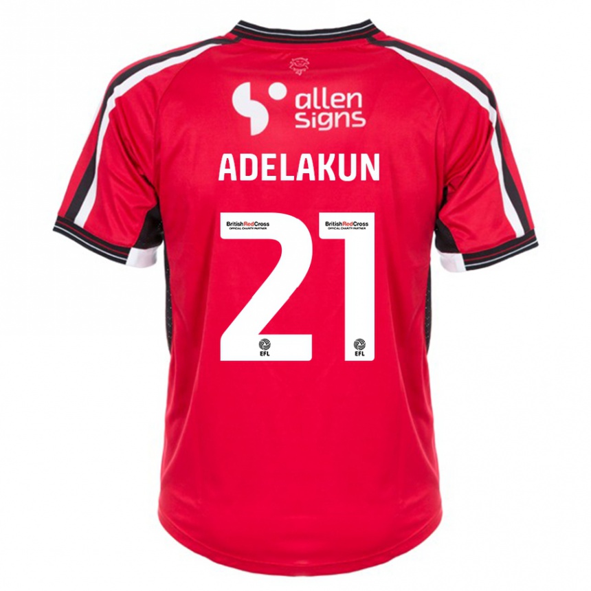 Hombre Fútbol Camiseta Hakeeb Adelakun #21 Rojo 1ª Equipación 2023/24 México