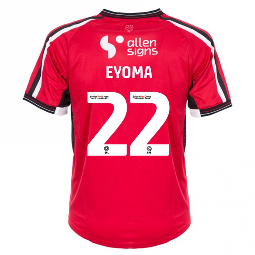 Hombre Fútbol Camiseta Timothy Eyoma #22 Rojo 1ª Equipación 2023/24 México