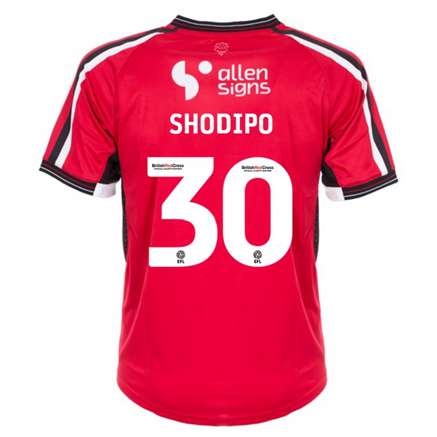 Hombre Fútbol Camiseta Olamide Shodipo #30 Rojo 1ª Equipación 2023/24 México