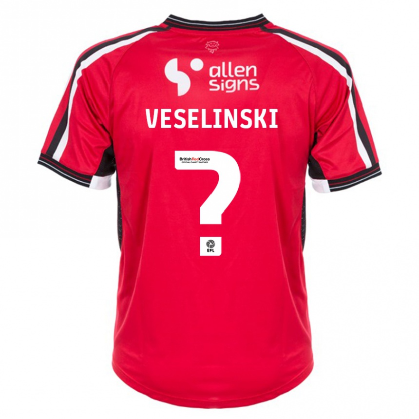 Hombre Fútbol Camiseta Aleksandar Veselinski #0 Rojo 1ª Equipación 2023/24 México