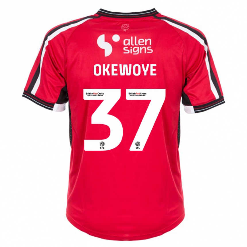 Hombre Fútbol Camiseta Gbolahan Okewoye #37 Rojo 1ª Equipación 2023/24 México