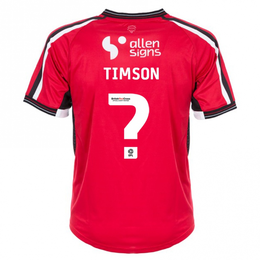 Hombre Fútbol Camiseta Lana Timson #0 Rojo 1ª Equipación 2023/24 México