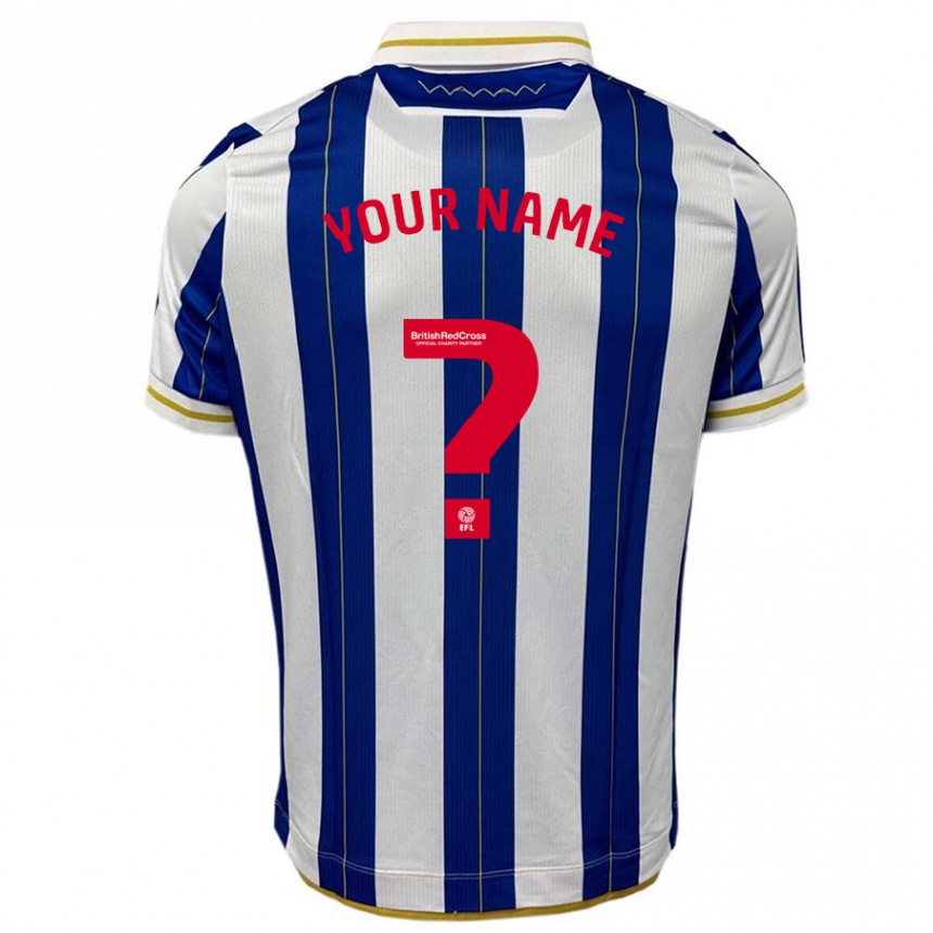 Hombre Fútbol Camiseta Su Nombre #0 Azul Blanco 1ª Equipación 2023/24 México