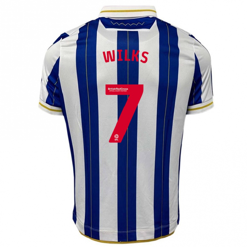 Hombre Fútbol Camiseta Mallik Wilks #7 Azul Blanco 1ª Equipación 2023/24 México