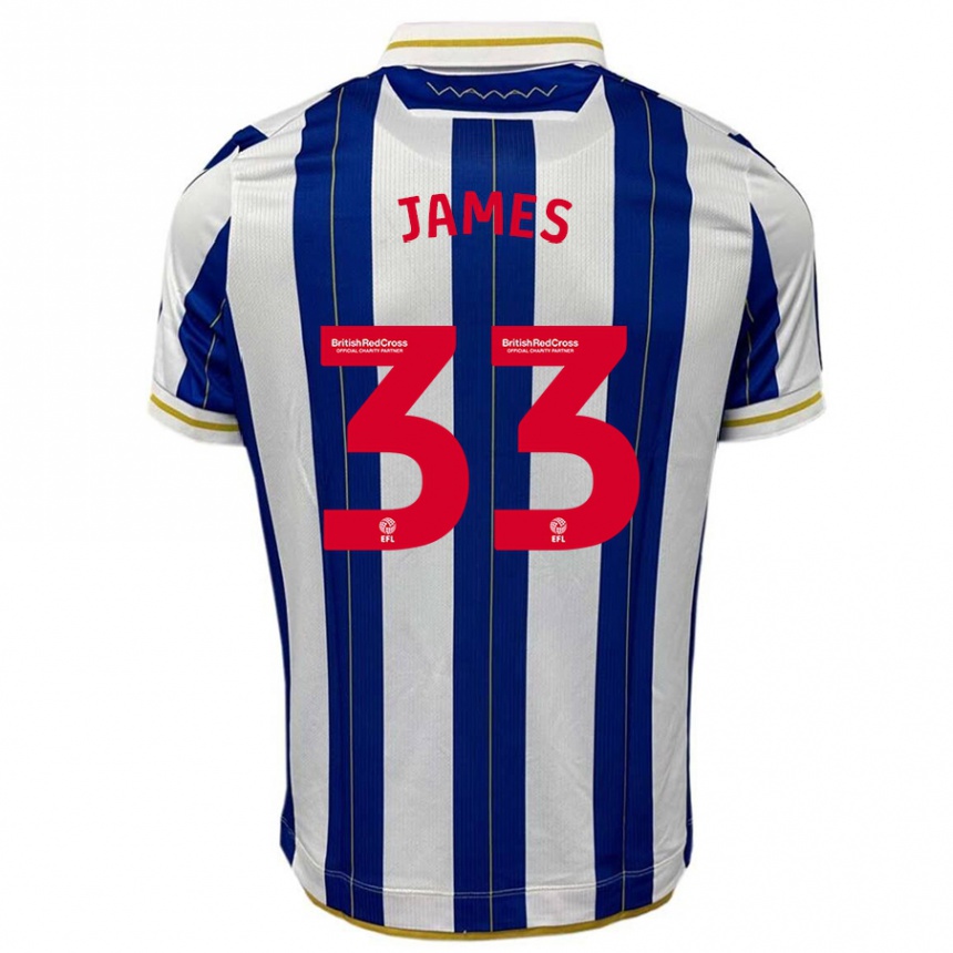 Hombre Fútbol Camiseta Reece James #33 Azul Blanco 1ª Equipación 2023/24 México