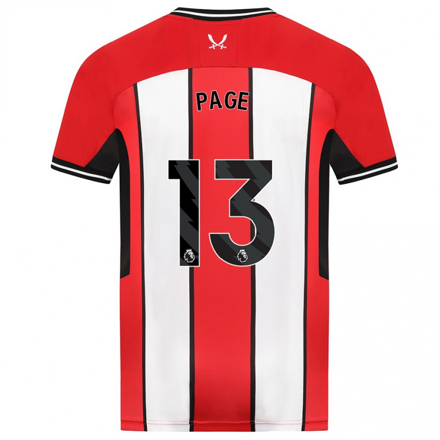 Hombre Fútbol Camiseta Olivia Jane Page #13 Rojo 1ª Equipación 2023/24 México