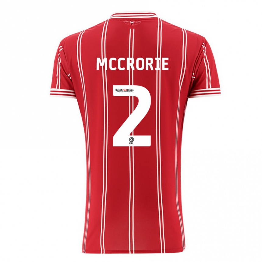Hombre Fútbol Camiseta Ross Mccrorie #2 Rojo 1ª Equipación 2023/24 México