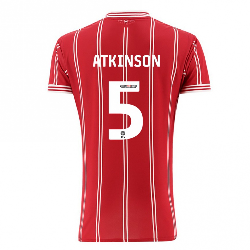 Hombre Fútbol Camiseta Rob Atkinson #5 Rojo 1ª Equipación 2023/24 México