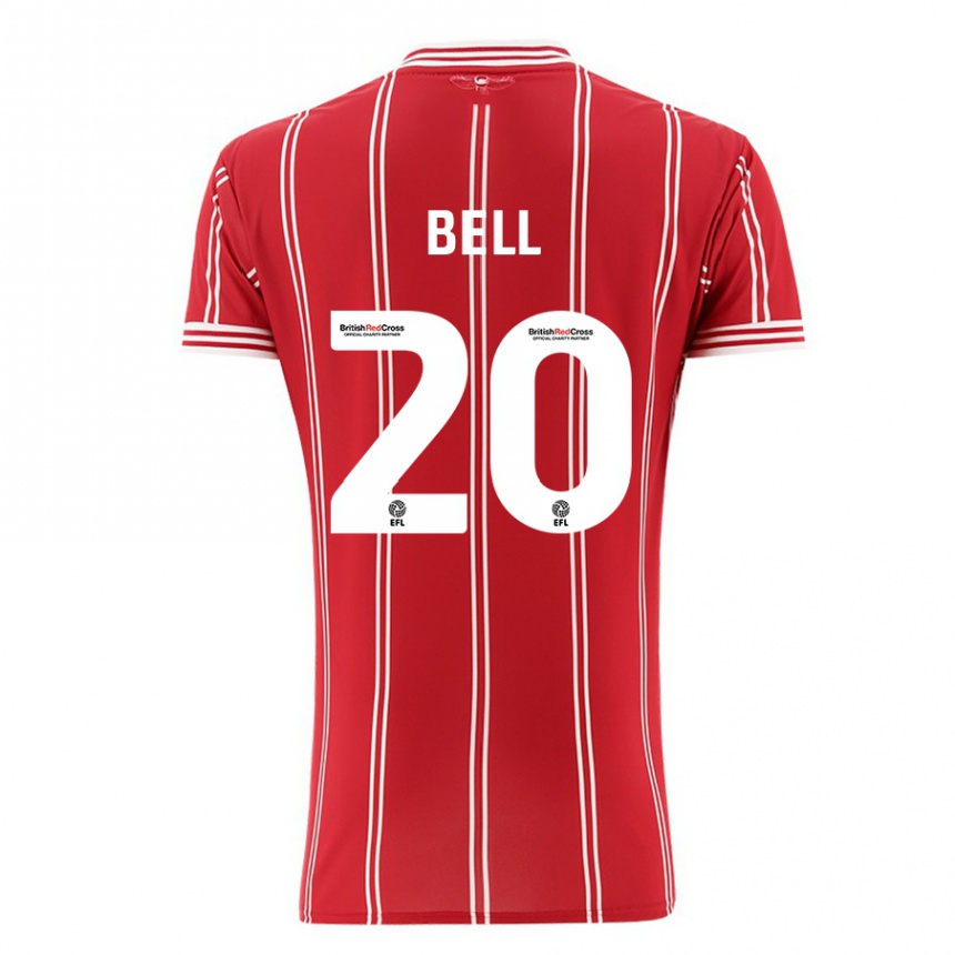 Hombre Fútbol Camiseta Sam Bell #20 Rojo 1ª Equipación 2023/24 México