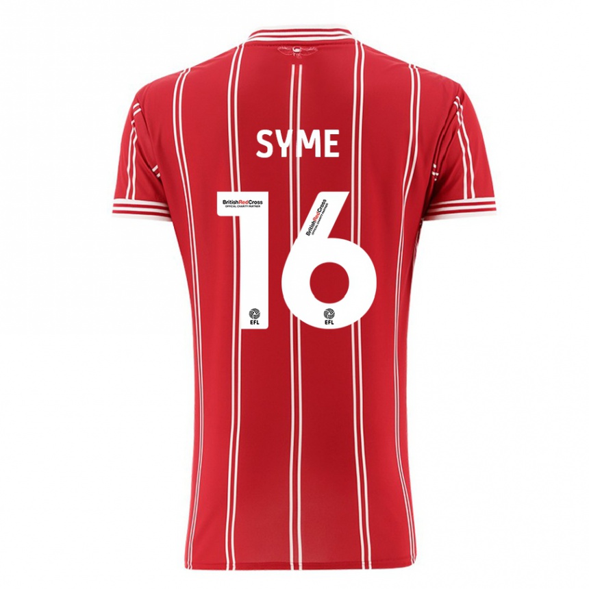 Hombre Fútbol Camiseta Emily Syme #16 Rojo 1ª Equipación 2023/24 México