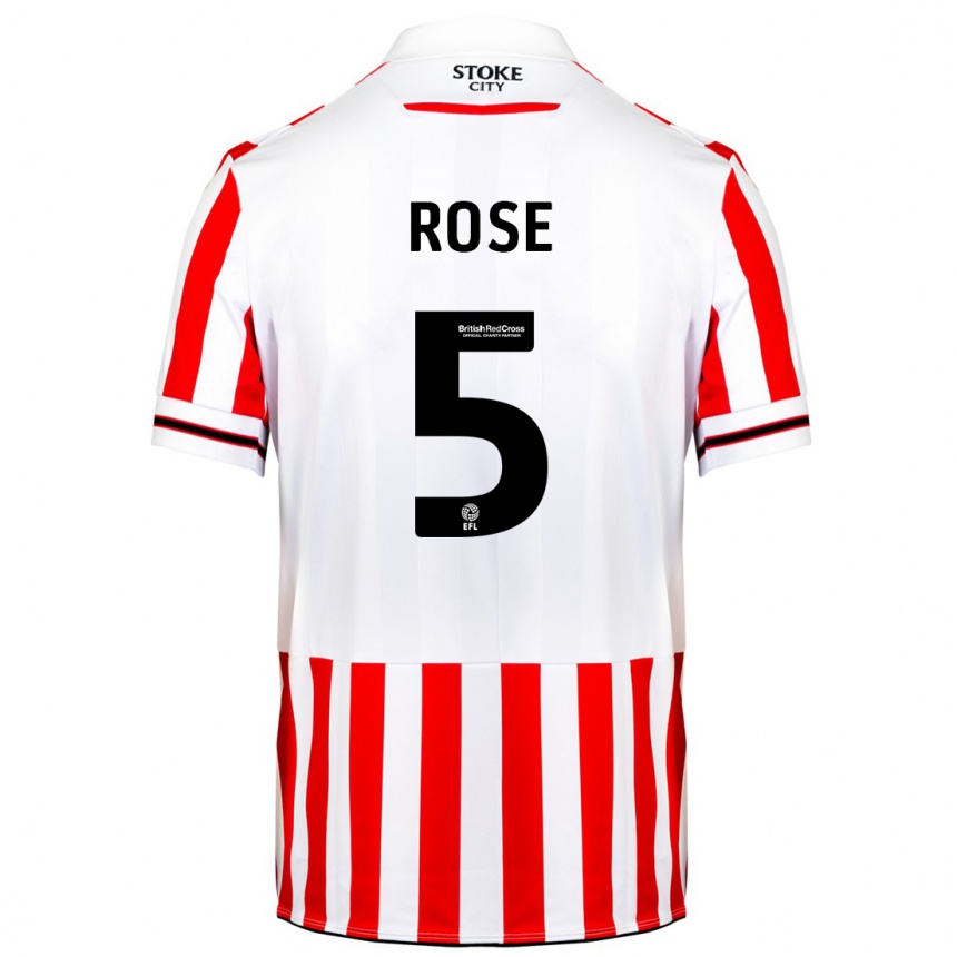 Hombre Fútbol Camiseta Michael Rose #5 Rojo Blanco 1ª Equipación 2023/24 México