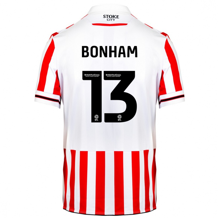 Hombre Fútbol Camiseta Jack Bonham #13 Rojo Blanco 1ª Equipación 2023/24 México