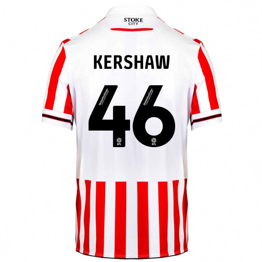 Hombre Fútbol Camiseta Ben Kershaw #46 Rojo Blanco 1ª Equipación 2023/24 México